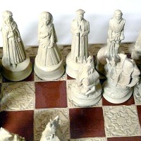 Deko: Ein antikes Schachspiel