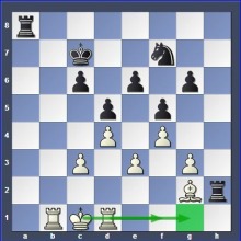 Weiß rochiert: Kb1->g1, Td1-->f1!
